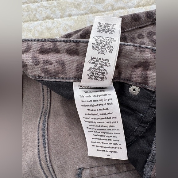Good American | Good Legs | Gray Leopard Denim Jeans | Size 29 (US 8) - Picture 11 of 16